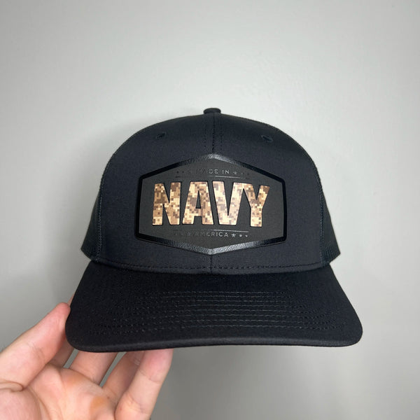 Navy Camo Insert Patch Hat