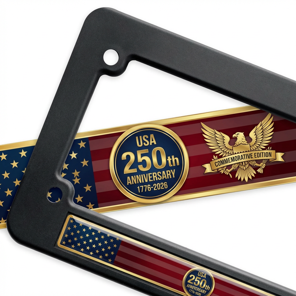 USA 250th Anniversary Commemorative Motorcycle License Plate Set