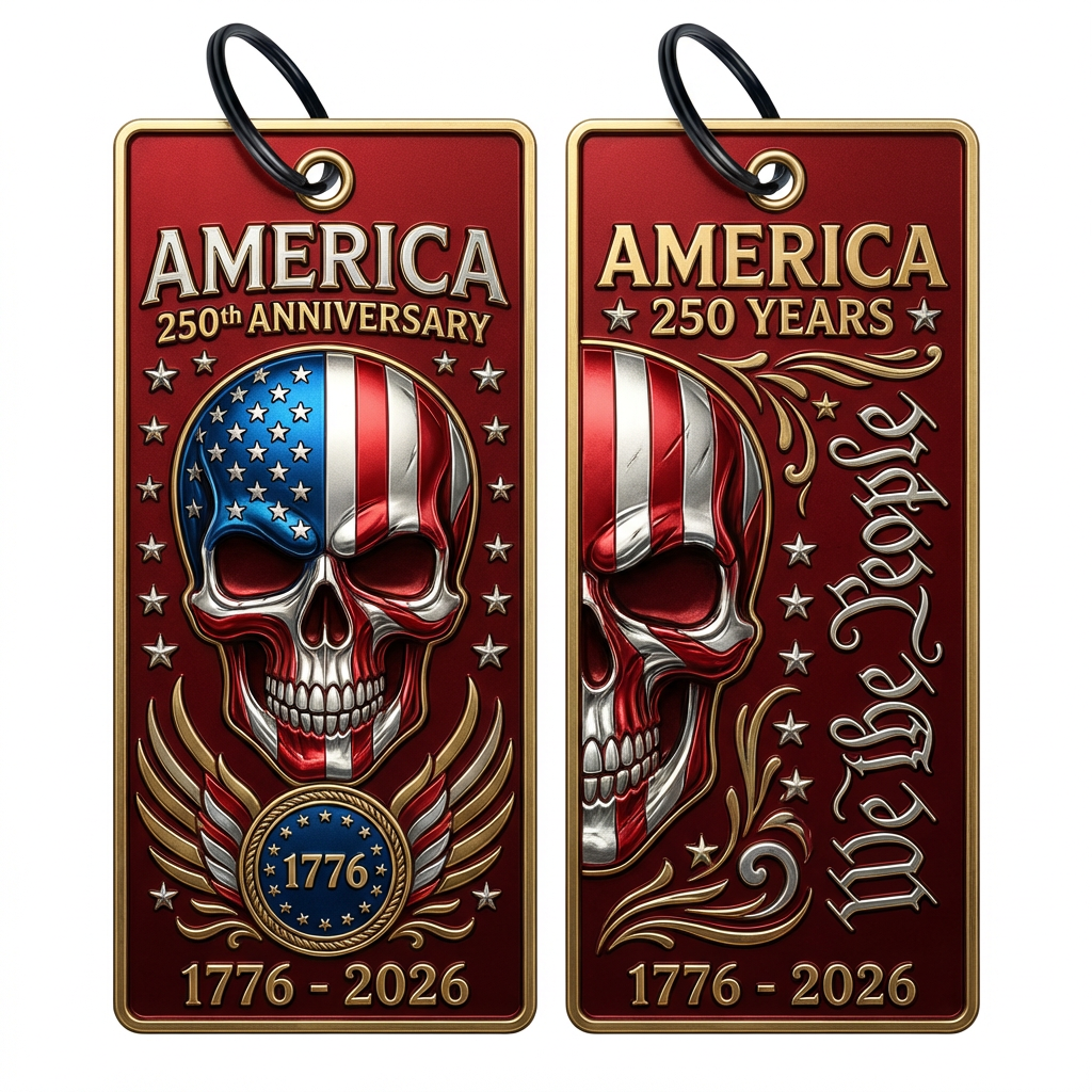 USA 250th Anniversary Commemorative License Plate Set