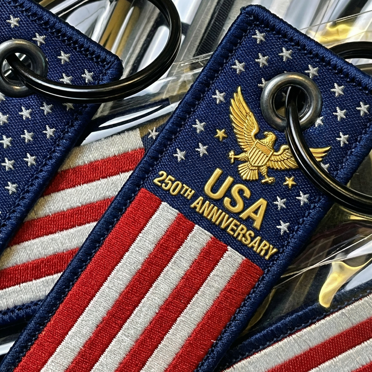 USA 250th Anniversary Commemorative Motorcycle License Plate Set