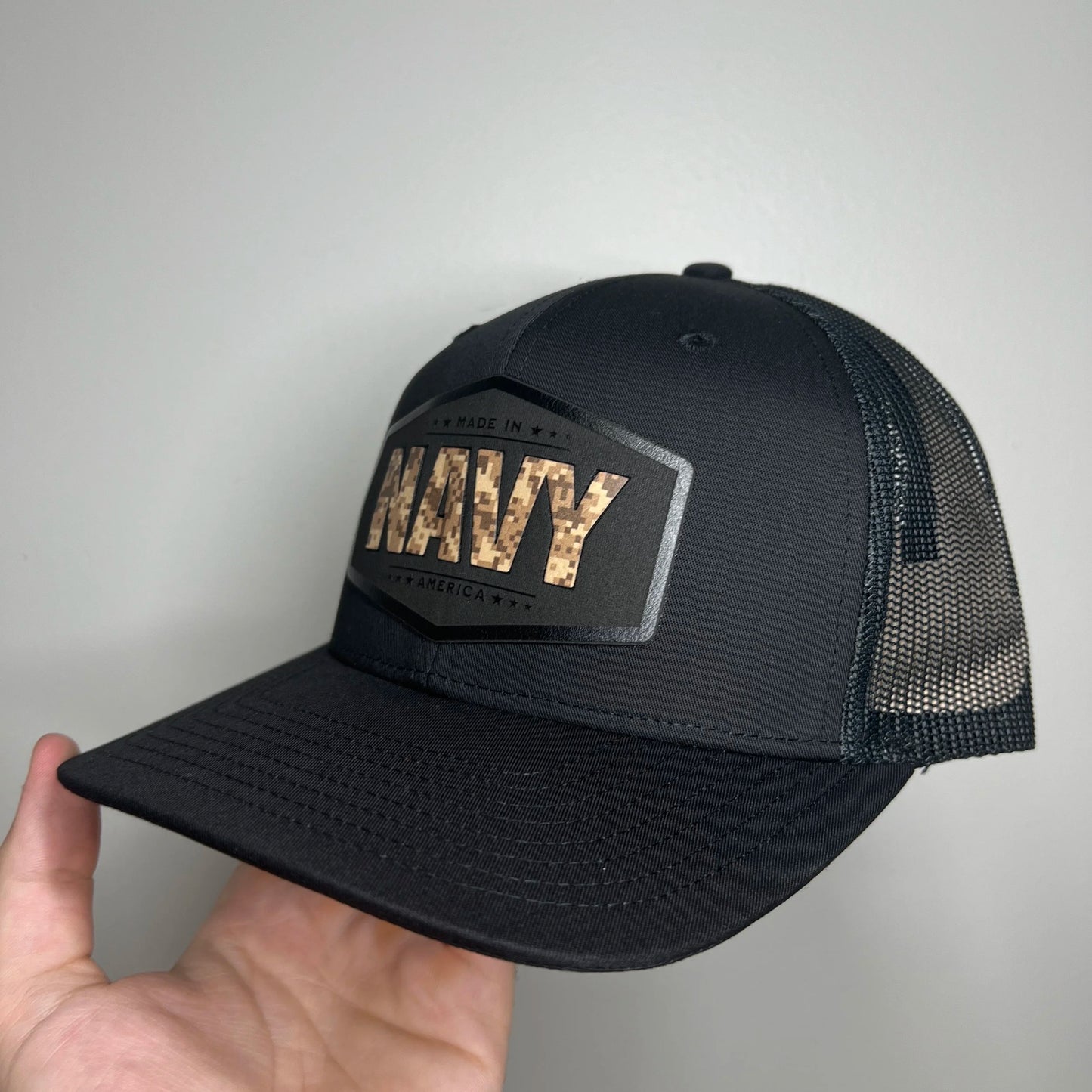 Navy Camo Insert Patch Hat