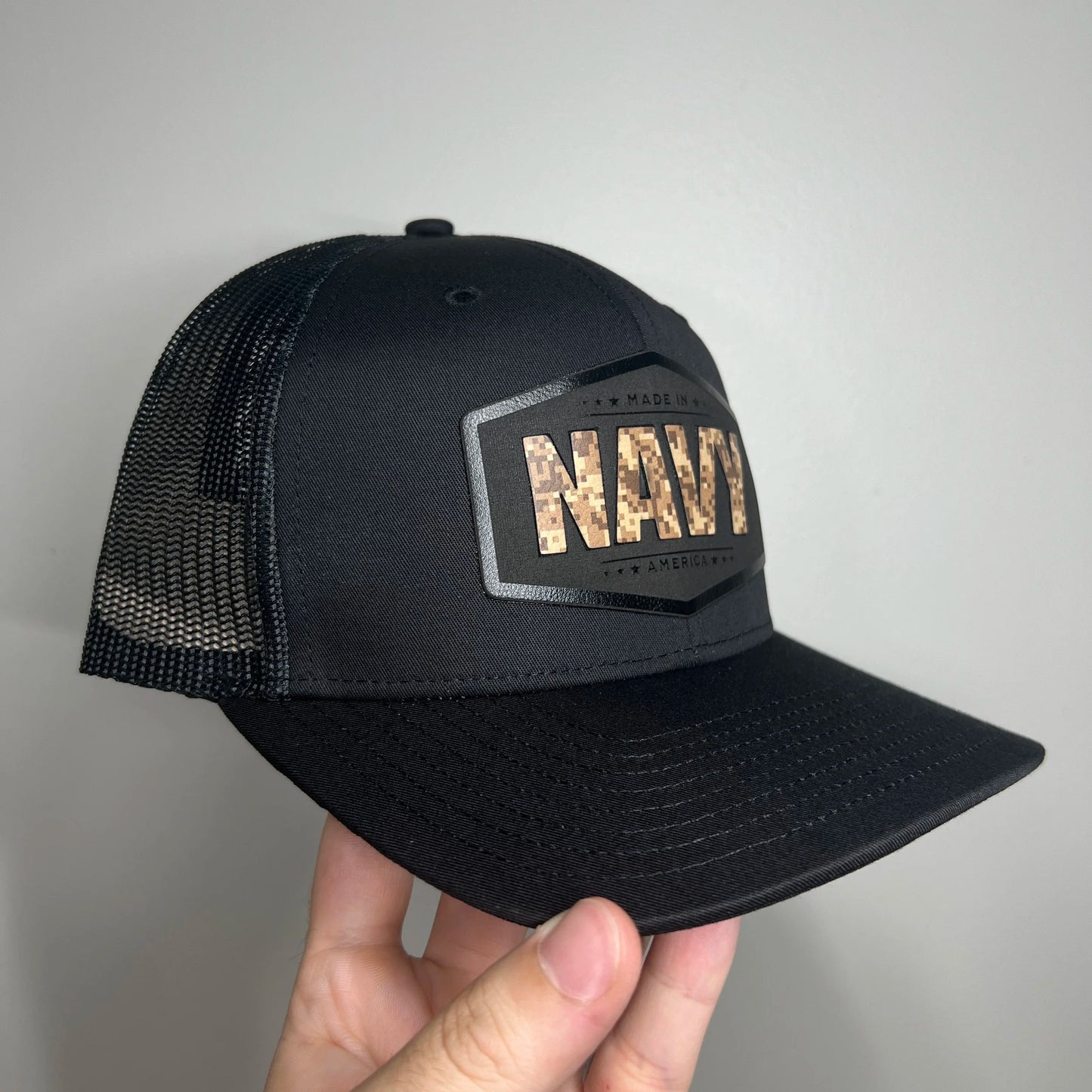 Navy Camo Insert Patch Hat
