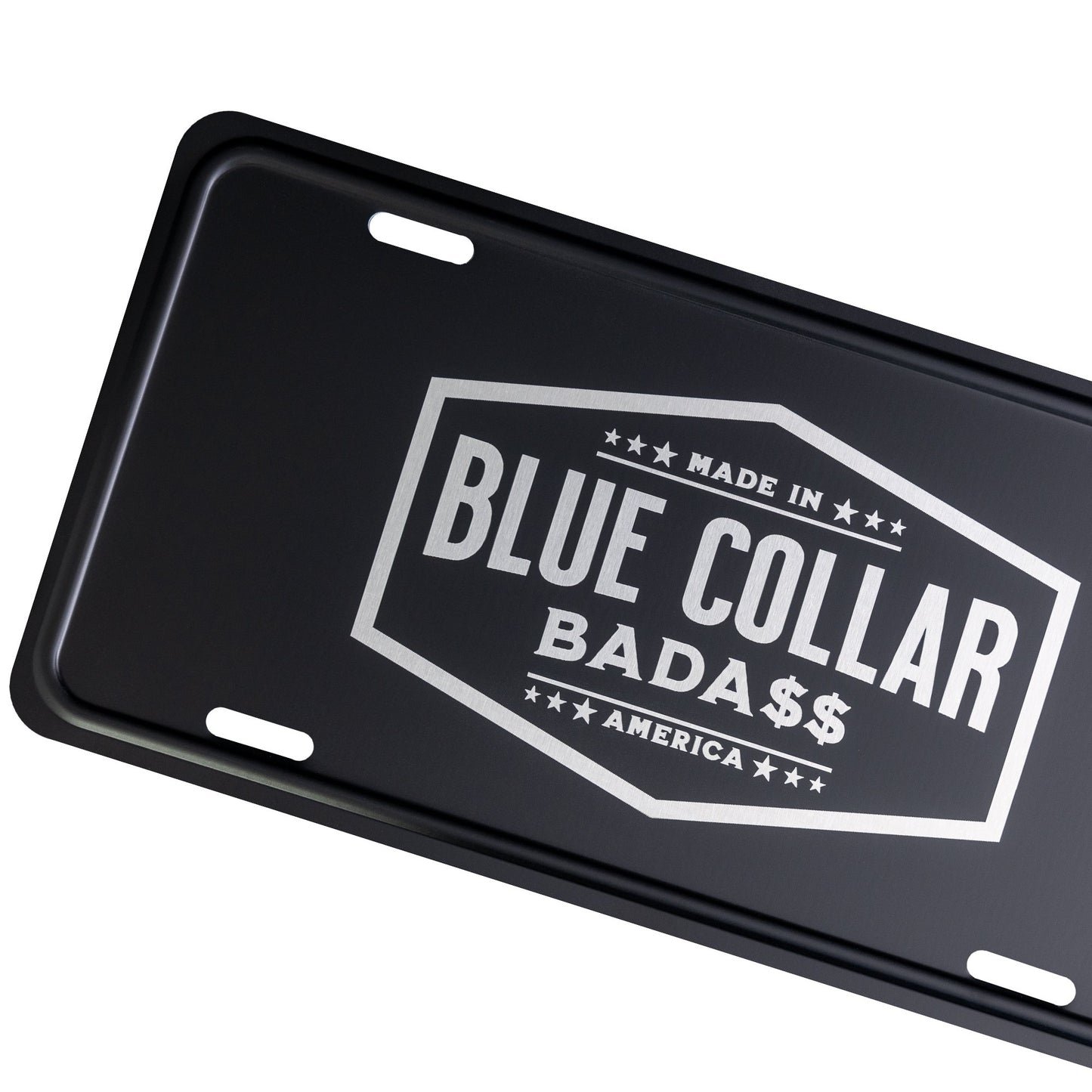 Blue Collar License Plate, Frame and Key Tag Combo