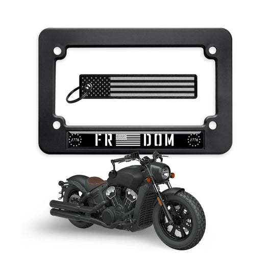 1776 Freedom Motorcycle License Plate Frame & Key Tag