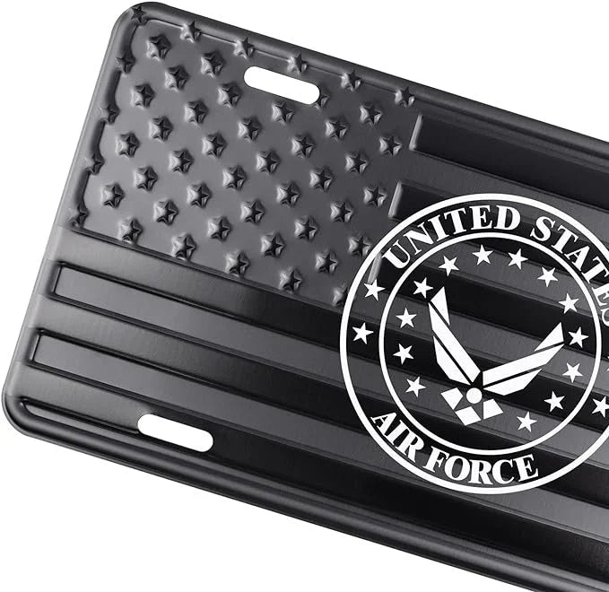 Air Force American Flag License Plate "Service Edition"
