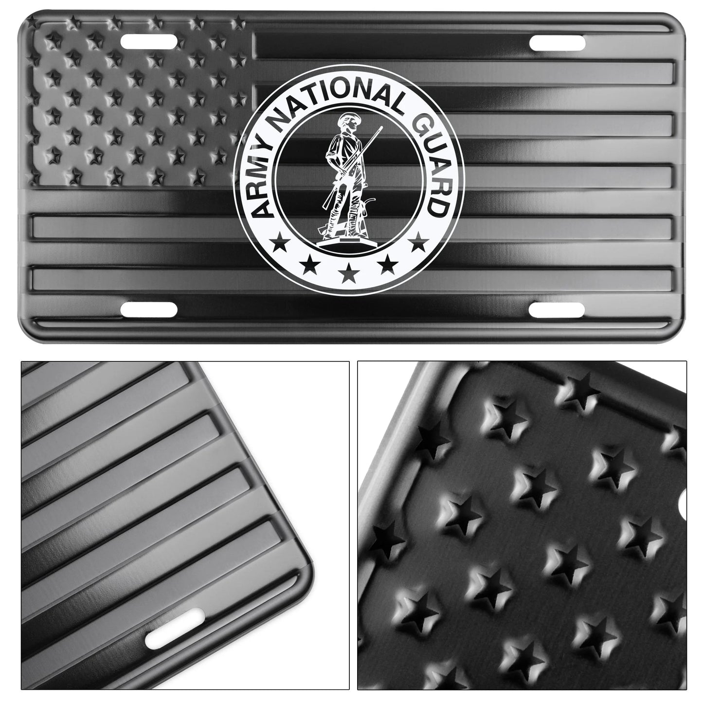 National Guard American Flag License Plate "Service Edition"