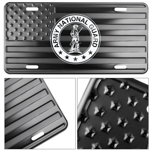 National Guard American Flag License Plate "Service Edition"