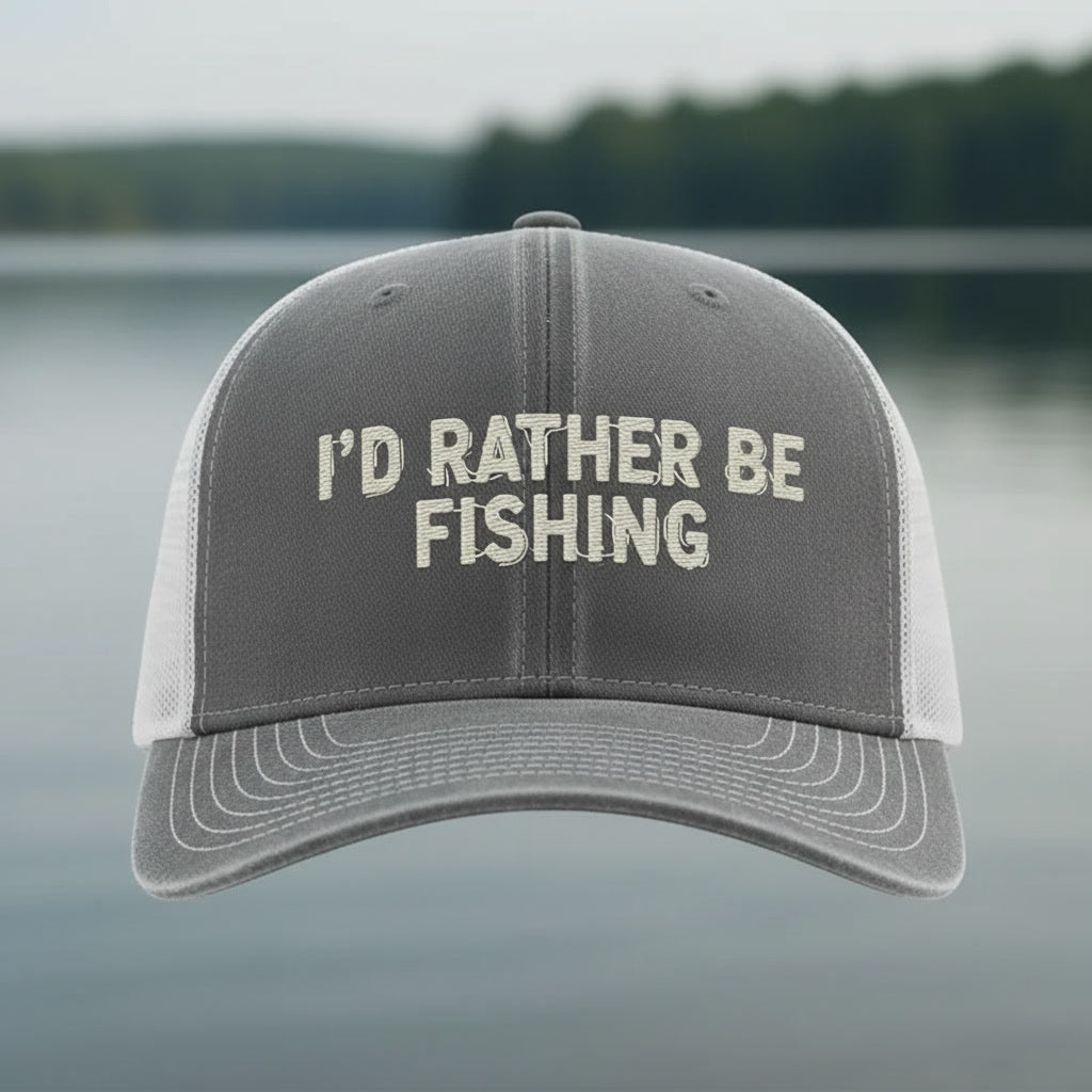 I'd Rather Be Fishing Embroidered Hat – Outdoor Lifestyle Statement Cap
